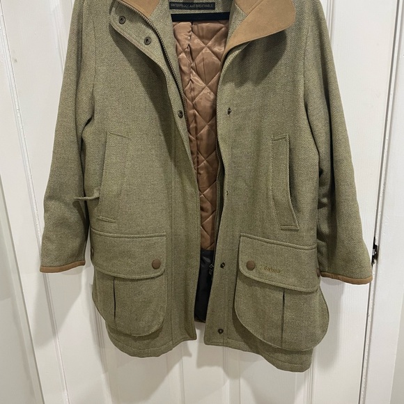 Barbour women’s green tweed jacket size 10 - Picture 2 of 4